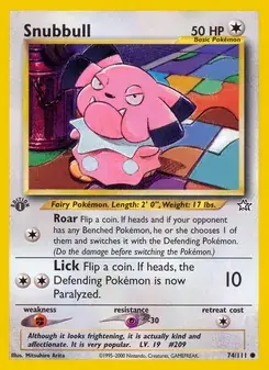 Snubbull 74/111 Neo Genesis Pokémon card