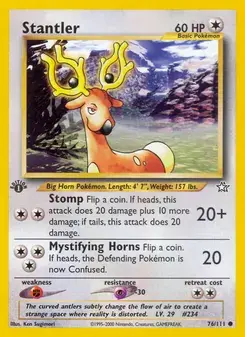 Stantler 76/111 Neo Genesis Pokémon card