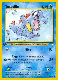 Totodile 80/111 Neo Genesis Pokémon card