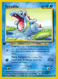 Totodile 81/111 Neo Genesis Pokémon card