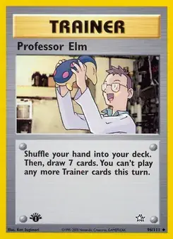 Professor Elm 96/111 Neo Genesis Pokémon card