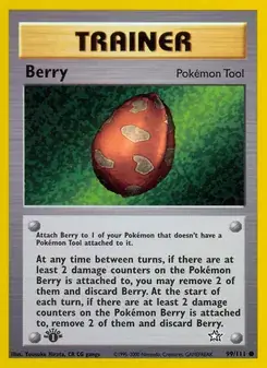 Berry 99/111 Neo Genesis Pokémon card