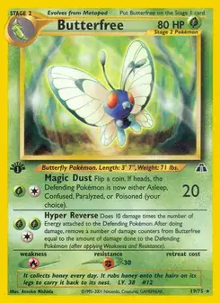 Butterfree 19/75 Neo Discovery Pokémon card