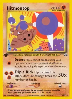 Hitmontop 22/75 Neo Discovery Pokémon card