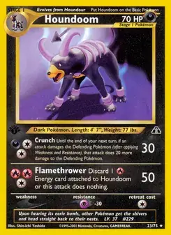 Houndoom 23/75 Neo Discovery Pokémon card