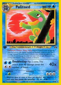 Politoed 27/75 Neo Discovery Pokémon card