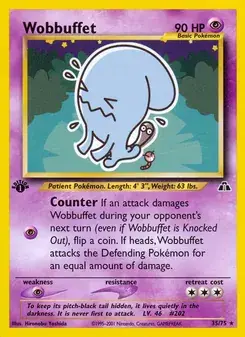 Wobbuffet 35/75 Neo Discovery Pokémon card