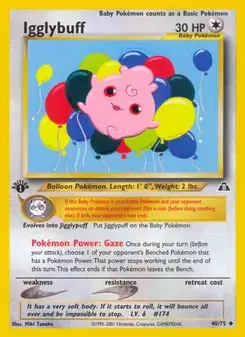 Igglybuff 40/75 Neo Discovery Pokémon card
