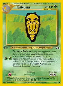 Kakuna 41/75 Neo Discovery Pokémon card