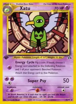 Xatu 52/75 Neo Discovery Pokémon card