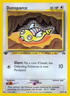 Dunsparce 54/75 Neo Discovery Pokémon card