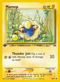 Mareep 58/75 Neo Discovery Pokémon card