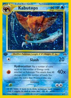 Kabutops 6/75 Neo Discovery Pokémon card