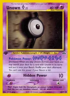 Unown [I] 68/75 Neo Discovery Pokémon card