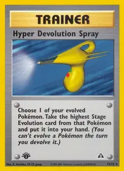 Hyper Devolution Spray 73/75 Neo Discovery Pokémon card
