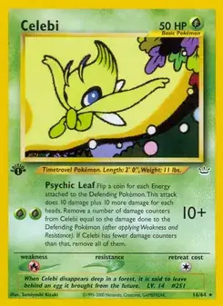 Celebi 16/64 Neo Revelation Pokémon card