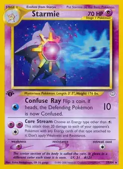 Starmie 25/64 Neo Revelation Pokémon card