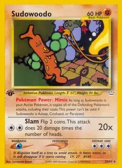 Sudowoodo 26/64 Neo Revelation Pokémon card