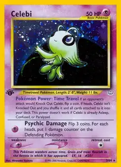 Celebi 3/64 Neo Revelation Pokémon card