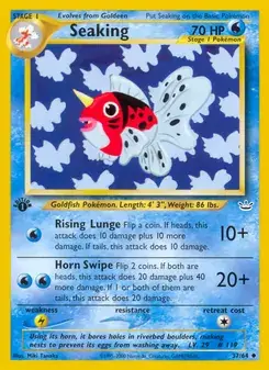 Seaking 37/64 Neo Revelation Pokémon card