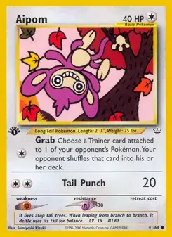 Aipom 41/64 Neo Revelation Pokémon card