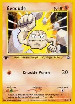 Geodude 44/64 Neo Revelation Pokémon card