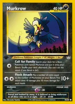 Murkrow 46/64 Neo Revelation Pokémon card