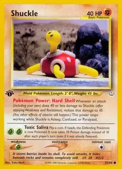 Shuckle 51/64 Neo Revelation Pokémon card