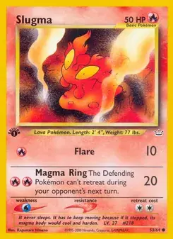 Slugma 53/64 Neo Revelation Pokémon card