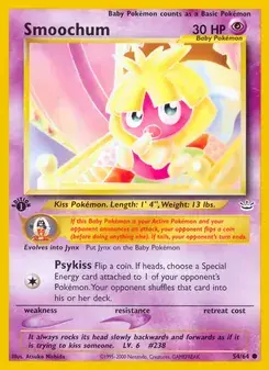 Smoochum 54/64 Neo Revelation Pokémon card