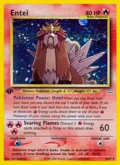Entei 6/64 Neo Revelation Pokémon card