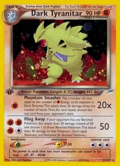 Dark Tyranitar 11/105 Neo Destiny Pokémon card