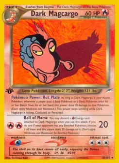 Dark Magcargo 18/105 Neo Destiny Pokémon card