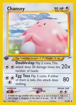 Chansey 31/105 Neo Destiny Pokémon card