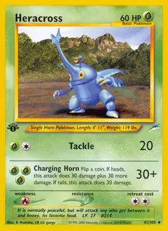 Heracross 41/105 Neo Destiny Pokémon card