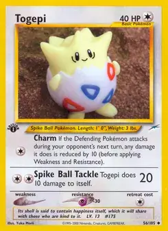 Togepi 56/105 Neo Destiny Pokémon card