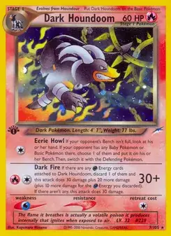 Dark Houndoom 7/105 Neo Destiny Pokémon card