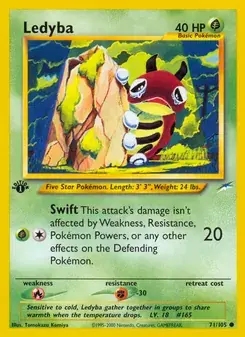 Ledyba 71/105 Neo Destiny Pokémon card