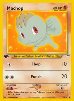 Machop 73/105 Neo Destiny Pokémon card