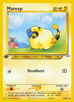 Mareep 75/105 Neo Destiny Pokémon card