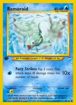 Remoraid 80/105 Neo Destiny Pokémon card