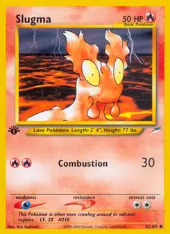 Slugma 82/105 Neo Destiny Pokémon card