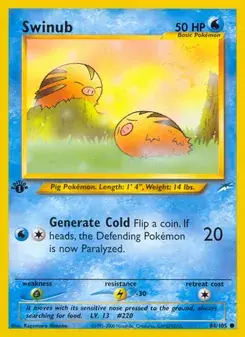 Swinub 84/105 Neo Destiny Pokémon card
