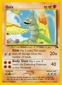Onix 3/18 Southern Islands Pokémon card