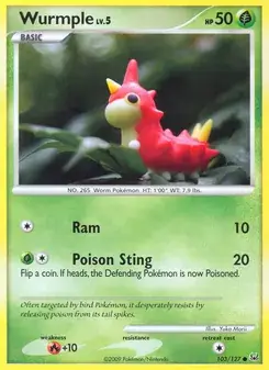 Wurmple 103/127 Platinum Pokémon card