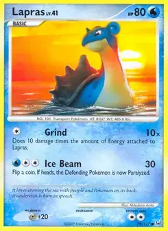 Lapras 79/127 Platinum Pokémon card