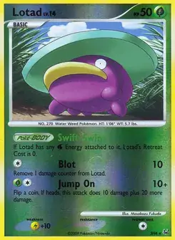 Lotad SH4 Platinum Pokémon card