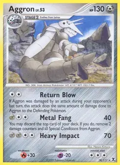 Aggron 14/111 Rising Rivals Pokémon card