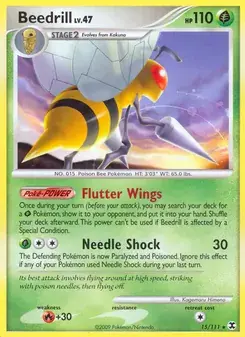 Beedrill 15/111 Rising Rivals Pokémon card