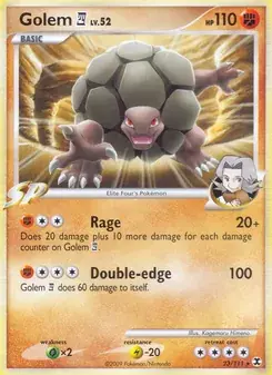 Golem E4 23/111 Rising Rivals Pokémon card